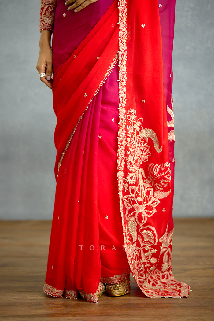 Damini Laalima Ombre Saree