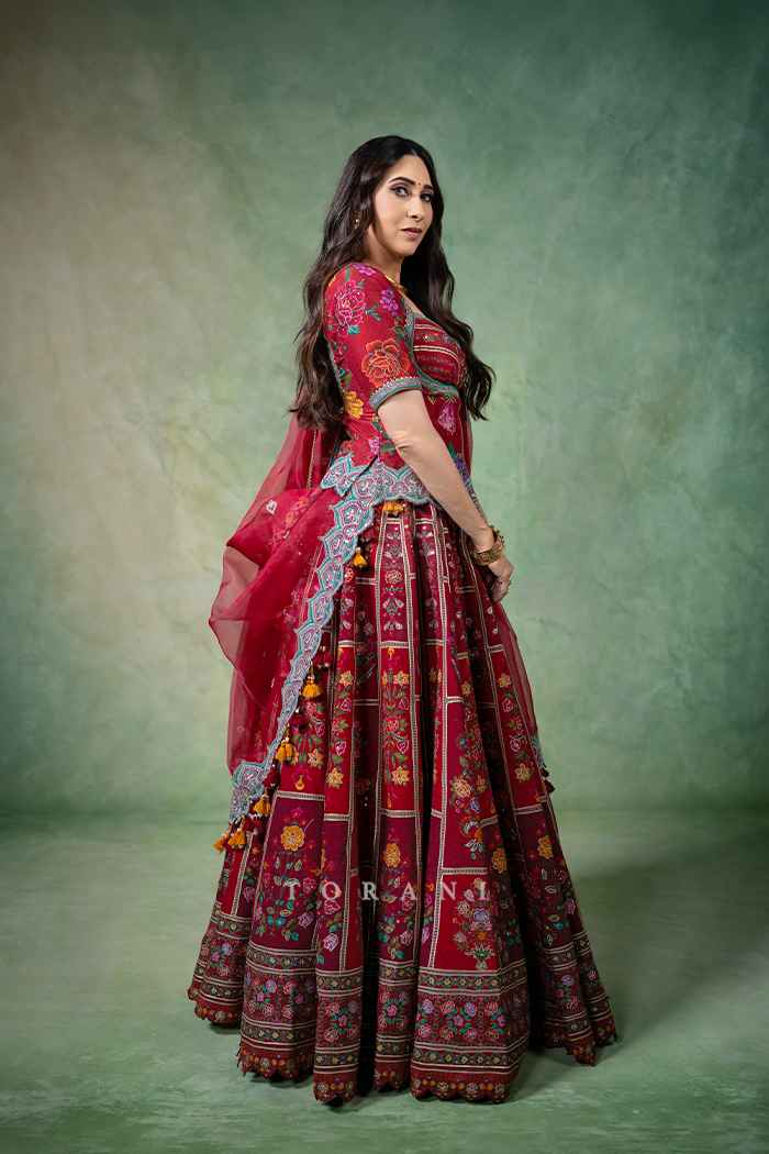 Karisma Kapoor in our Dil Surkh Avora Lehenga Set