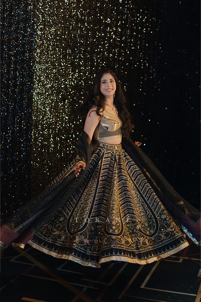 Palak Chandnani in our Custom Gulghast Lehenga Set