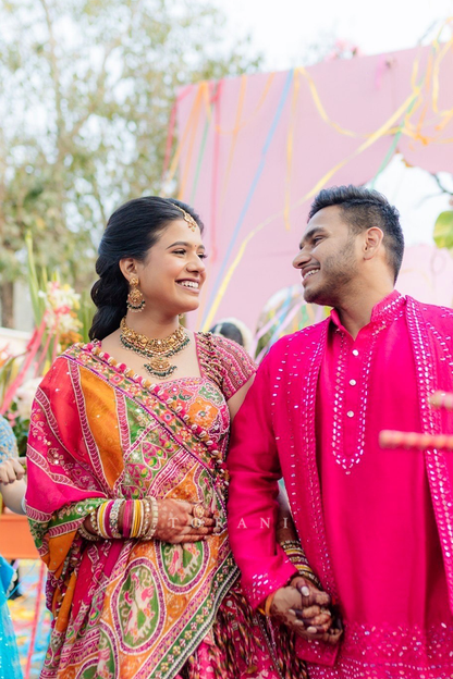 Anushka Agarwal in our Rangili Dhruvi Drashti Lehenga Set