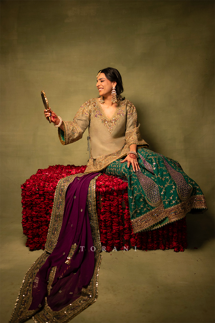 Ashna in our Custom Sabeena Sharara Set