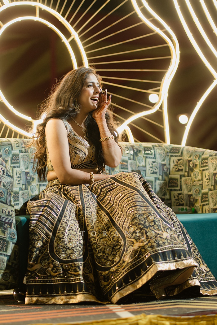 Palak Chandnani in our Custom Gulghast Lehenga Set