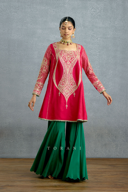 Dilkash Zamrud Sharara Set