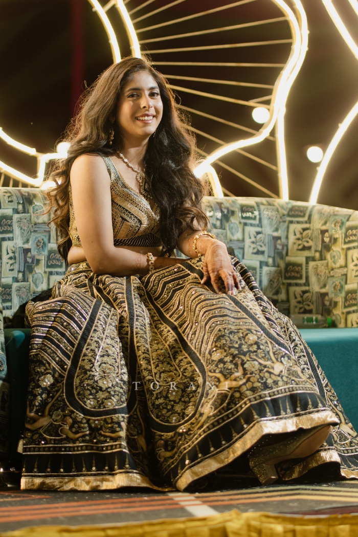 Palak Chandnani in our Custom Gulghast Lehenga Set