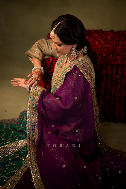Ashna in our Custom Sabeena Sharara Set