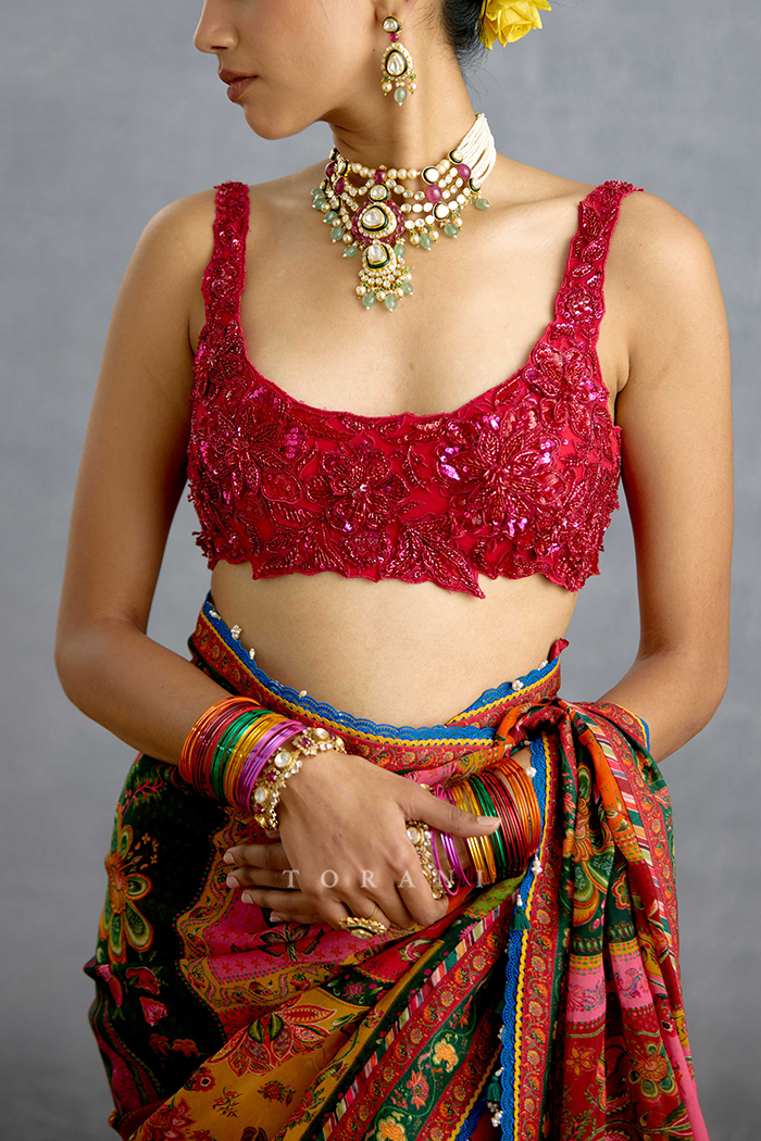 Surkh Pratima Kashish Blouse
