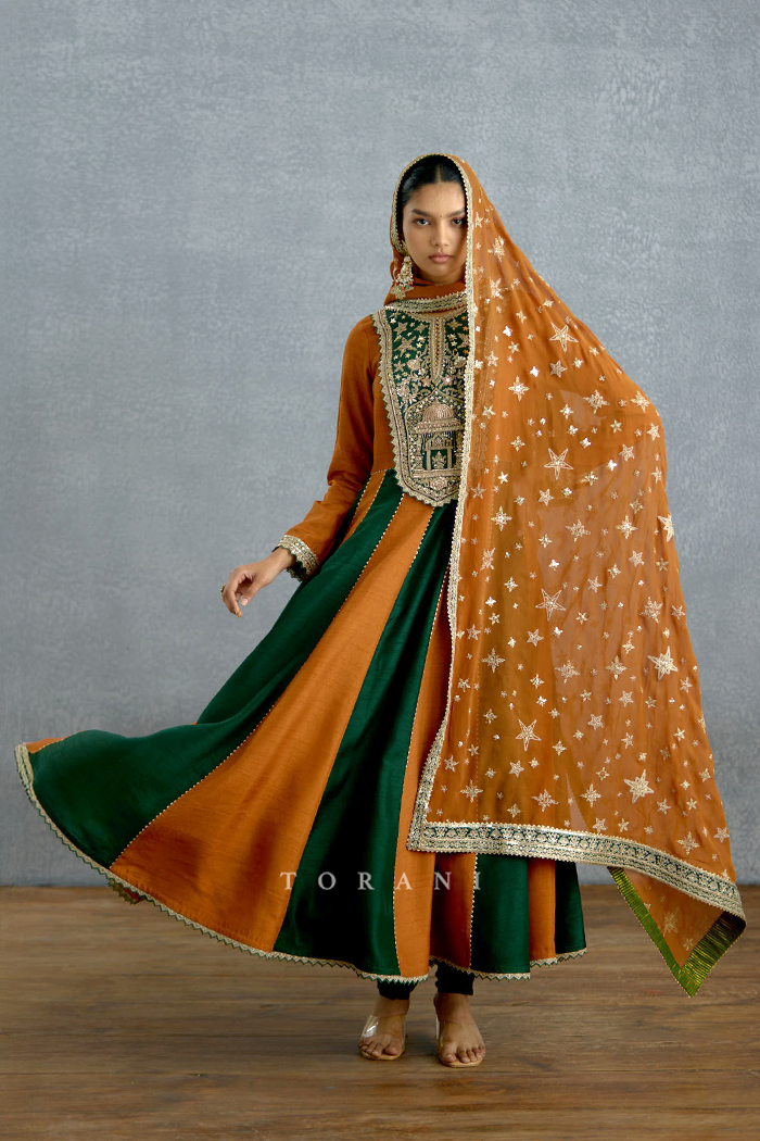 Nooran Sabz Lehar Anarkali Set