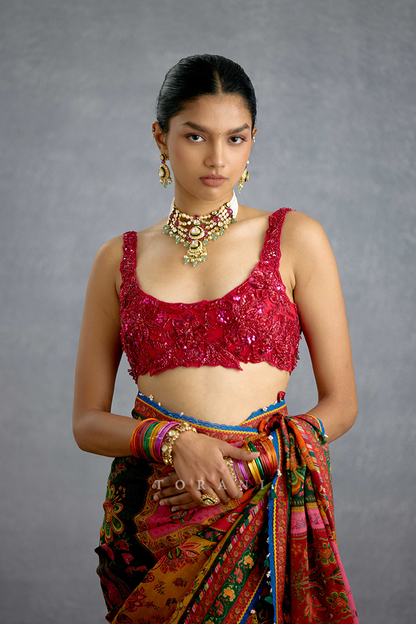 Surkh Pratima Kashish Blouse