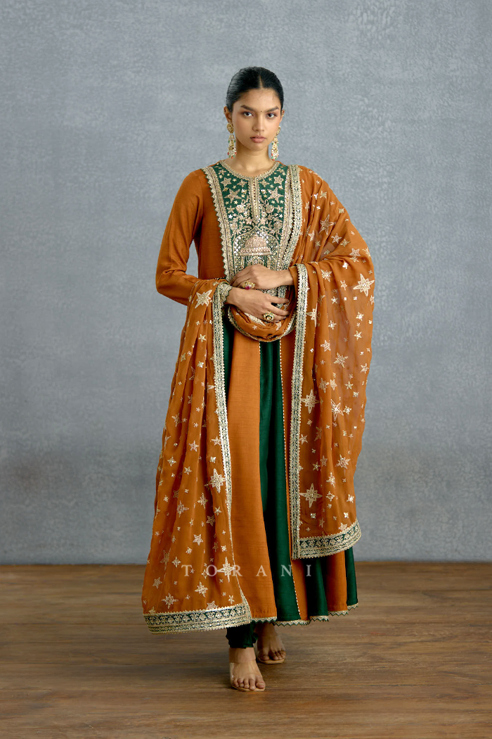 Nooran Sabz Lehar Anarkali Set