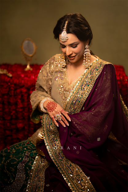 Ashna in our Custom Sabeena Sharara Set