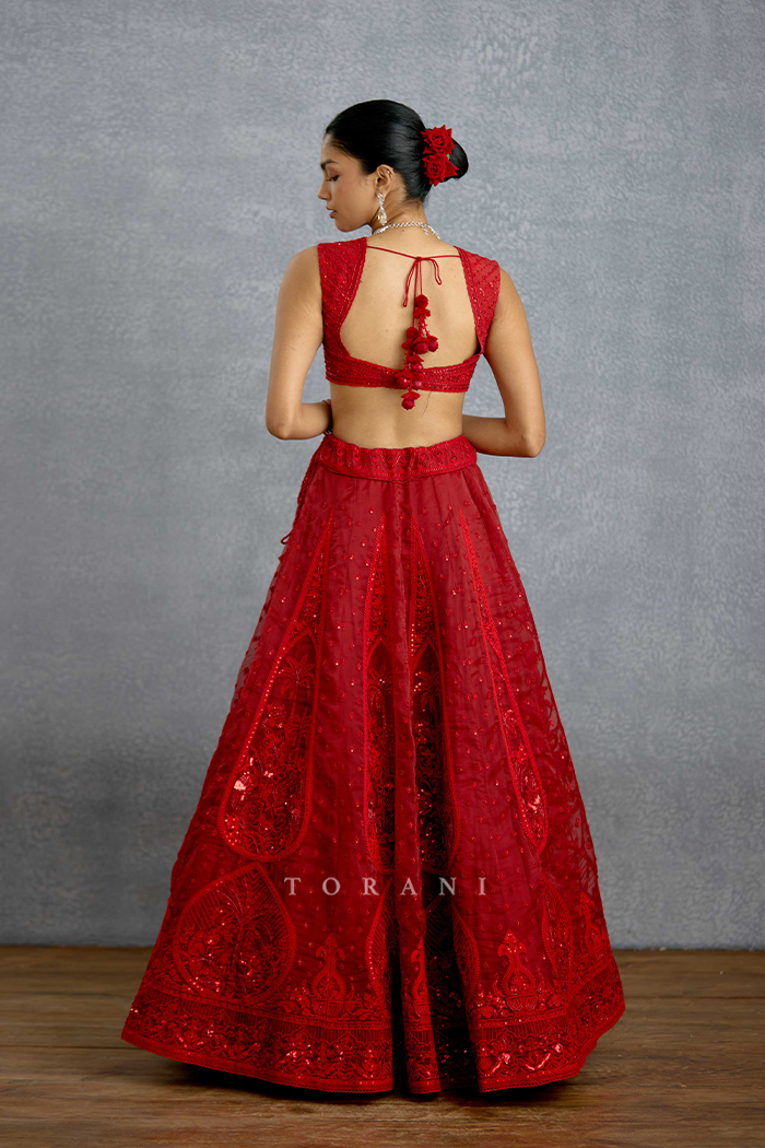 Surkh Saaz Lehenga Set