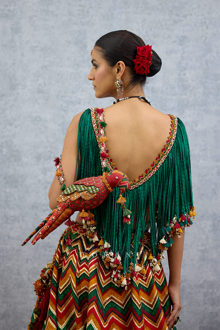Raktik Patola Parrot Potli Bag