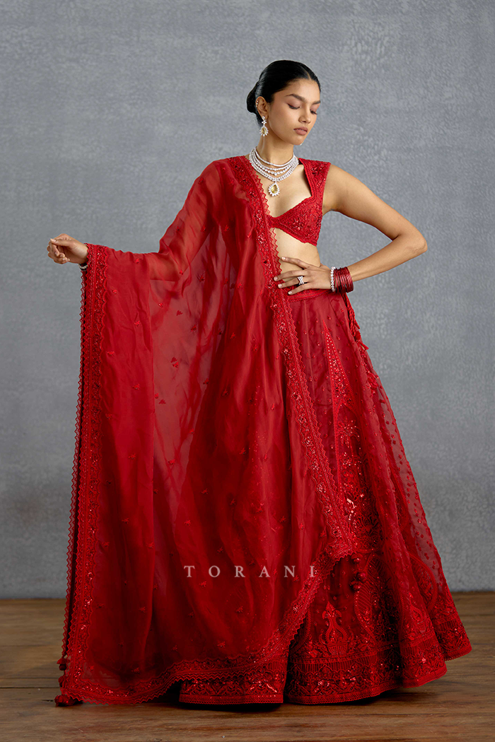 Surkh Saaz Lehenga Set