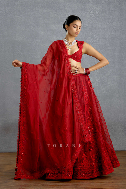 Surkh Saaz Lehenga Set