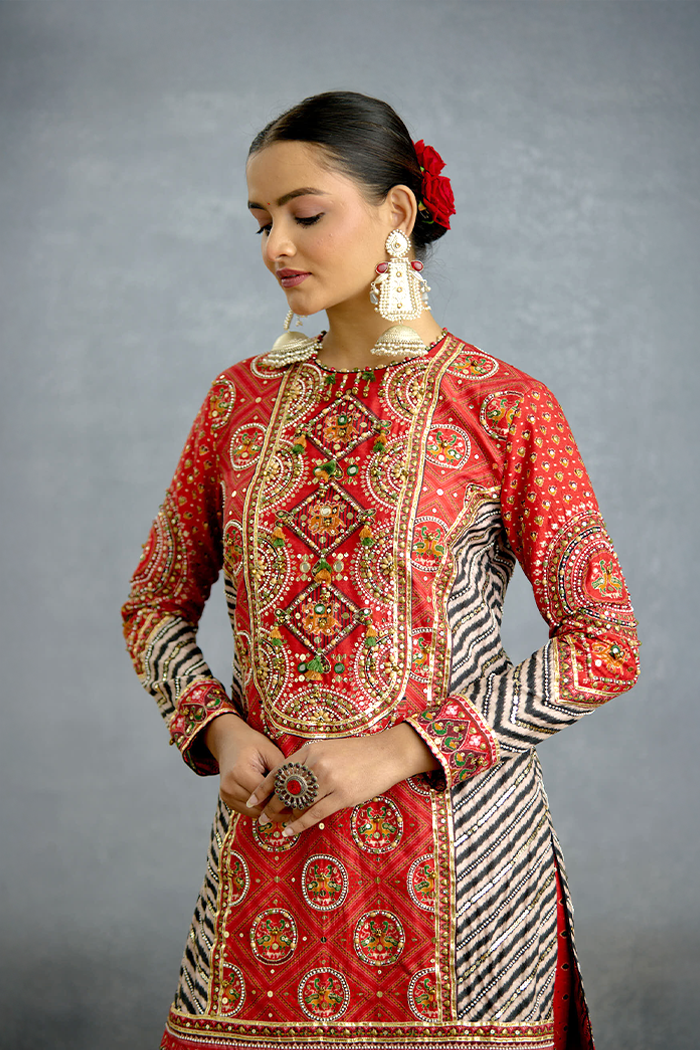 Raktima Patola Cowl Kurta Set