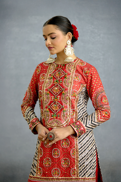 Raktima Patola Cowl Kurta Set