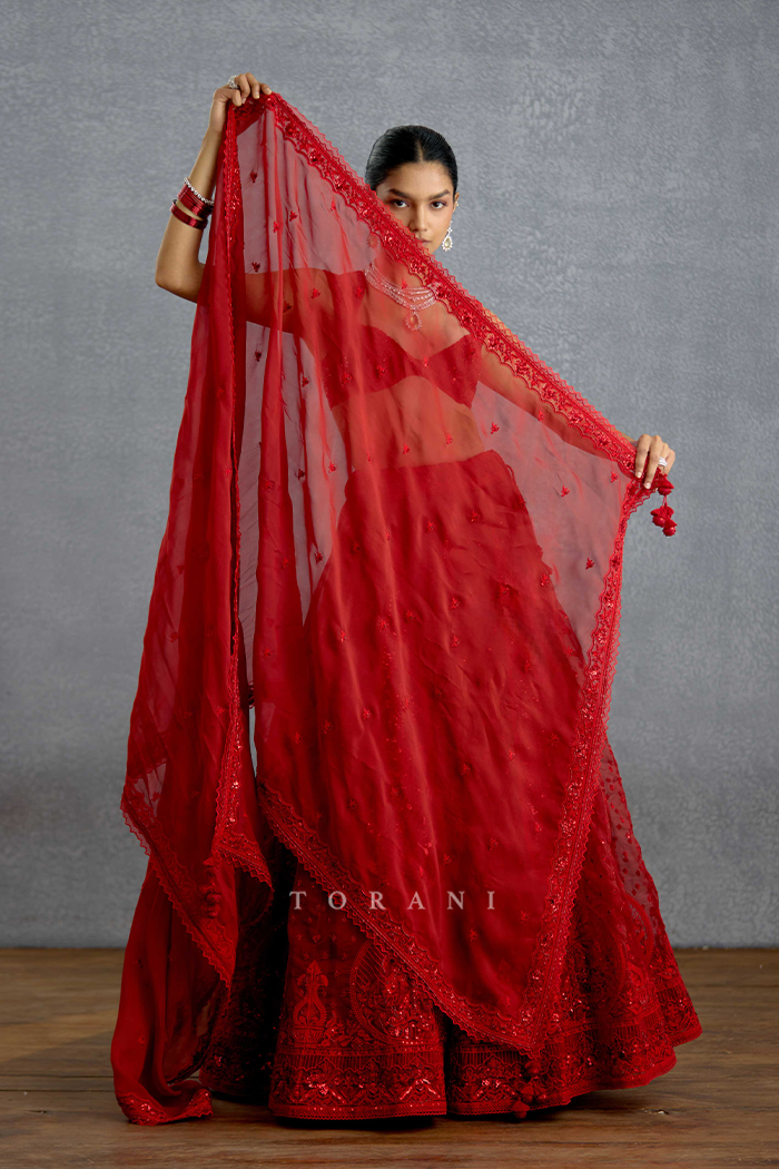 Surkh Saaz Lehenga Set