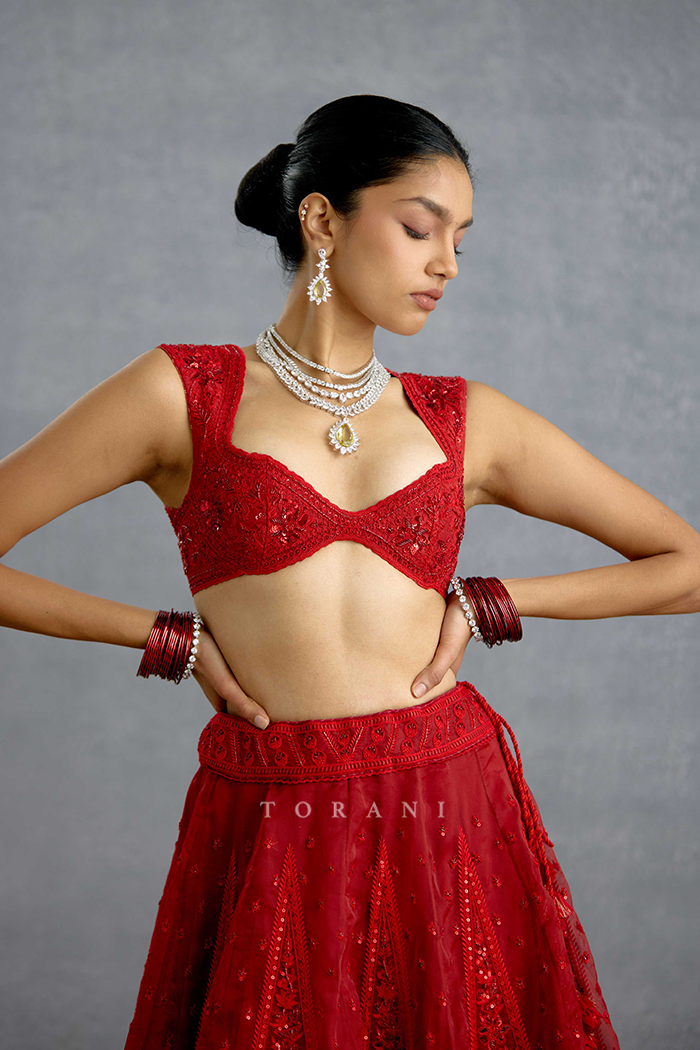 Surkh Saaz Lehenga Set