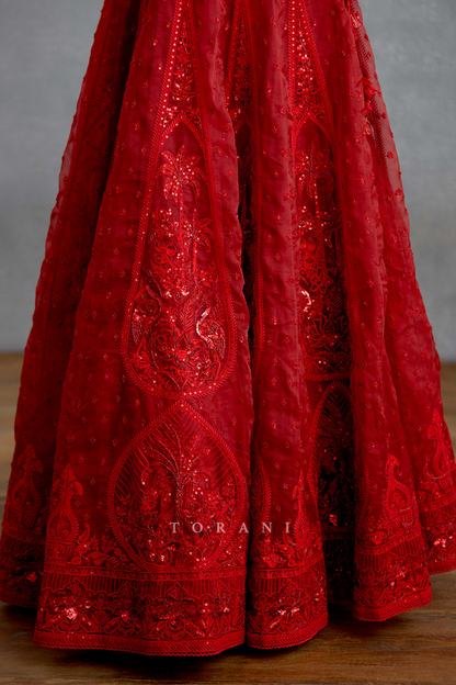 Surkh Saaz Lehenga Set