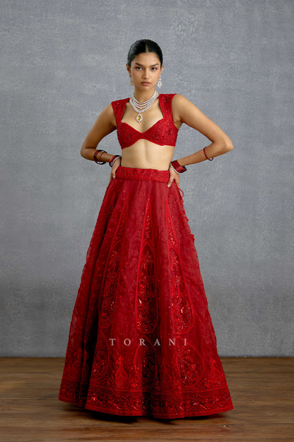 Surkh Saaz Lehenga Set