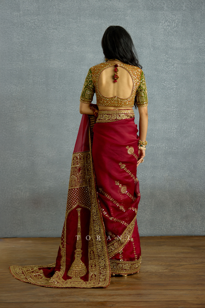 Nuraan Sabz Mehel Blouse