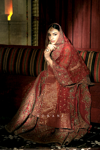 Khush Mag in our Shamse Humaira Mariam Lehenga Set