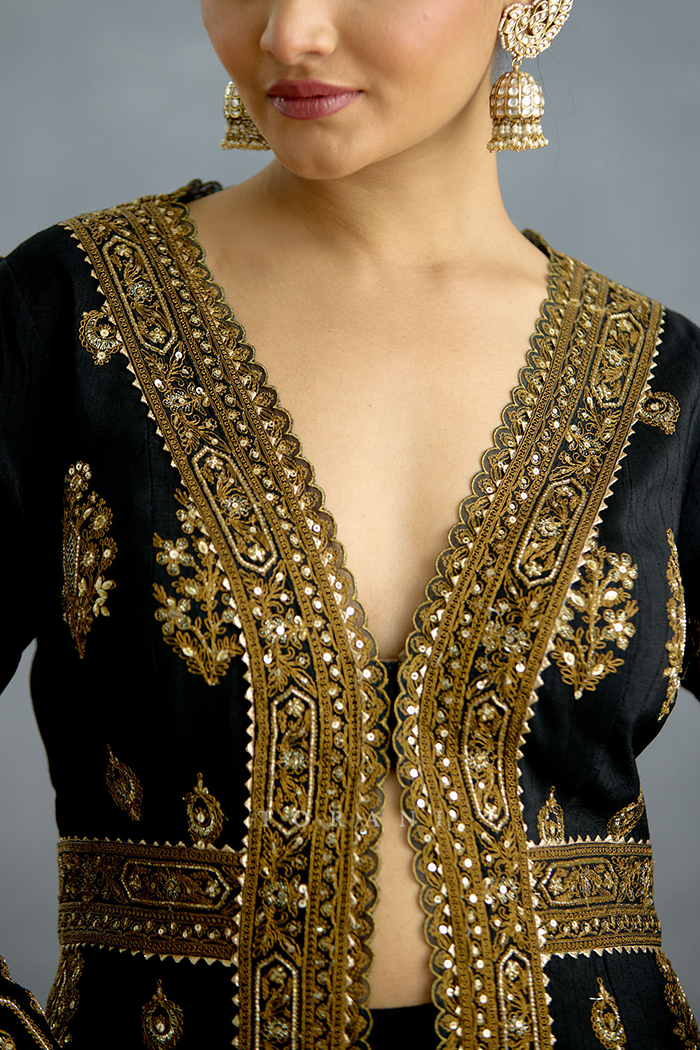 Siyahi Malika Jacket Set