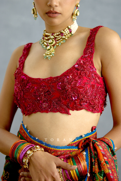 Surkh Pratima Kashish Blouse