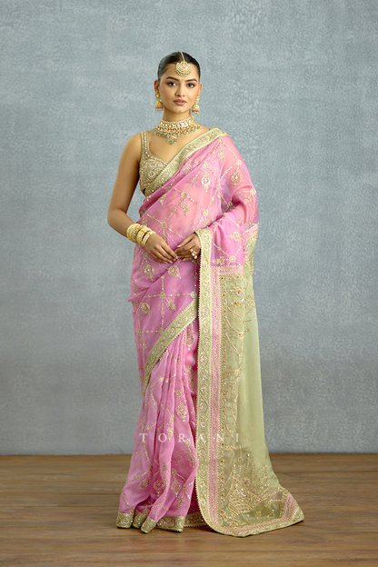 Nysa Devgan in our Sheesh Gul Malikaana Saree Set