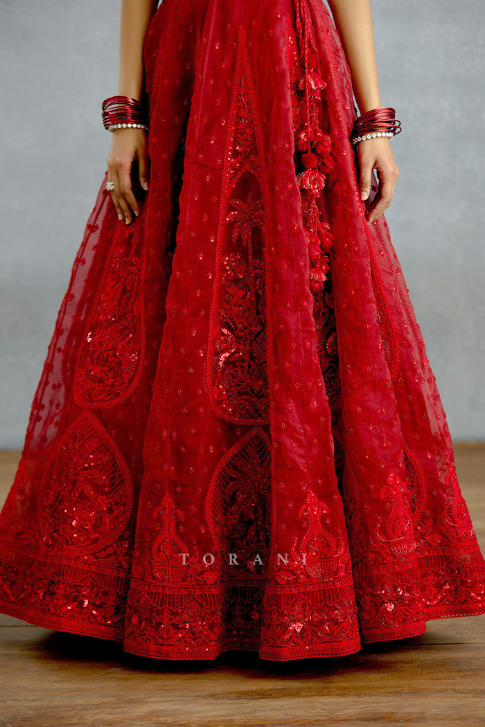 Surkh Saaz Lehenga Set