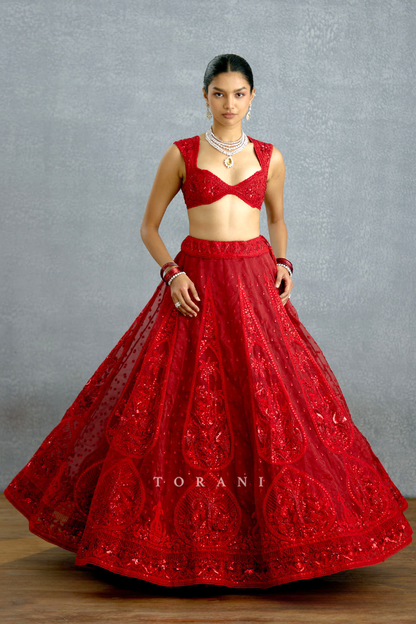 Surkh Saaz Lehenga Set