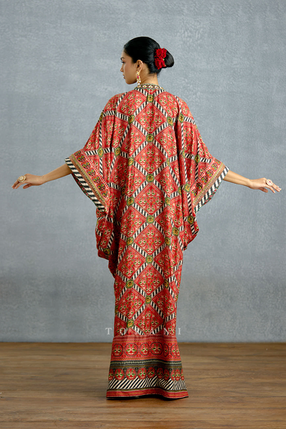 Raktika Patola Kaftan Set
