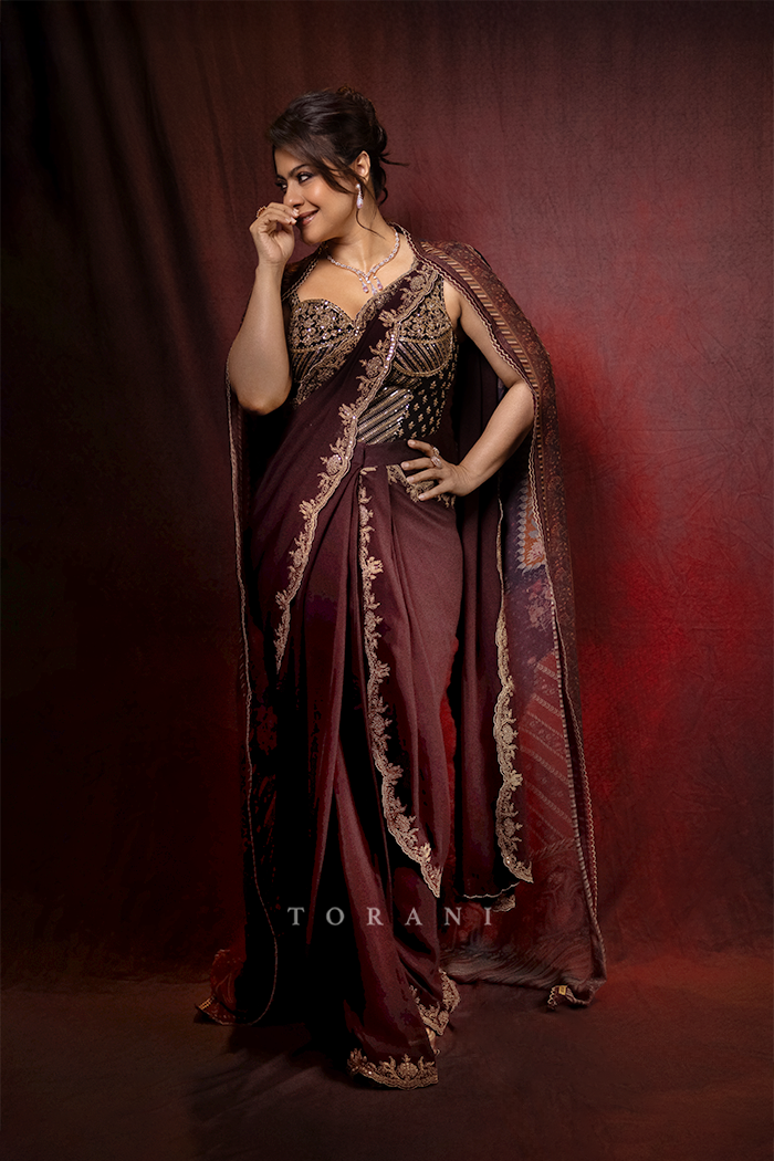 Kajol Devgan in our Farishti Zareen Saree Set