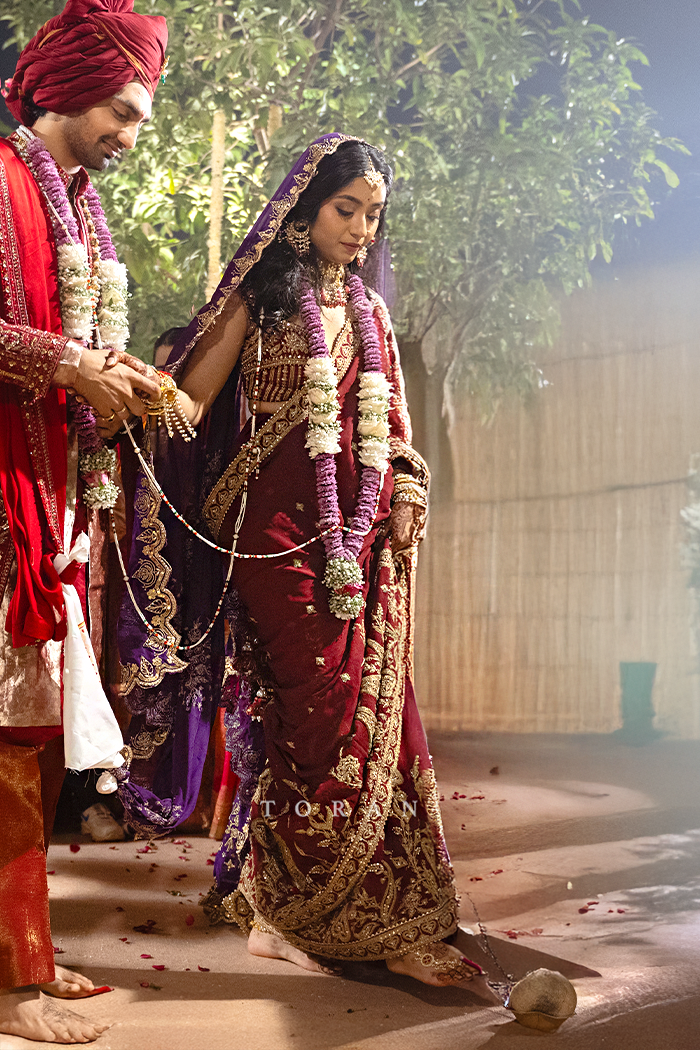 Mahima gohil in our Shamse Rangalekha Saree Set