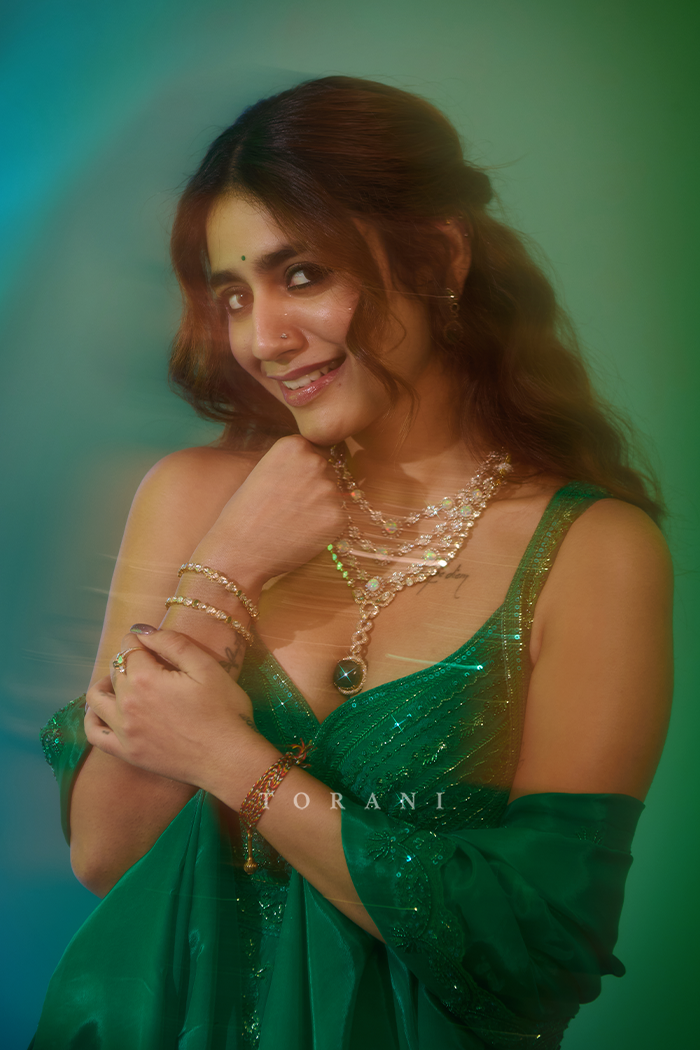 Priya P Varrier in our Parnabha Aruna Anarkali Set