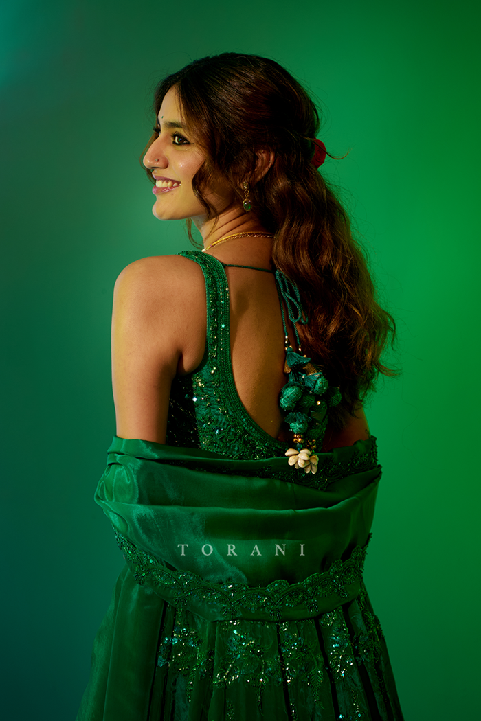 Priya P Varrier in our Parnabha Aruna Anarkali Set