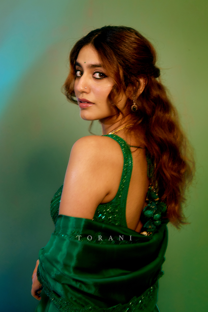 Priya P Varrier in our Parnabha Aruna Anarkali Set