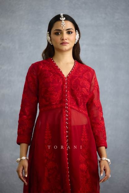 Surkh Udita Kurta Set