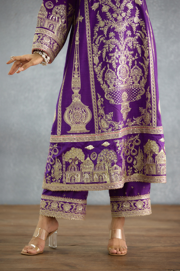 Banafsha Aqeela Kurta Set