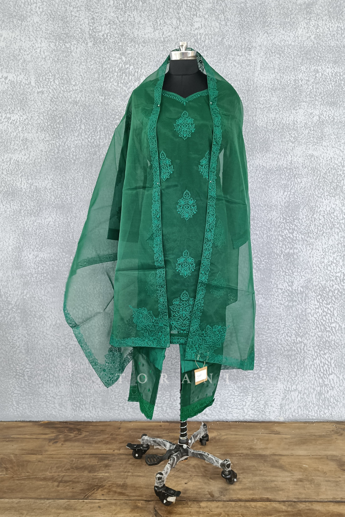 Sale- Sabz Aadrita Kurta Set