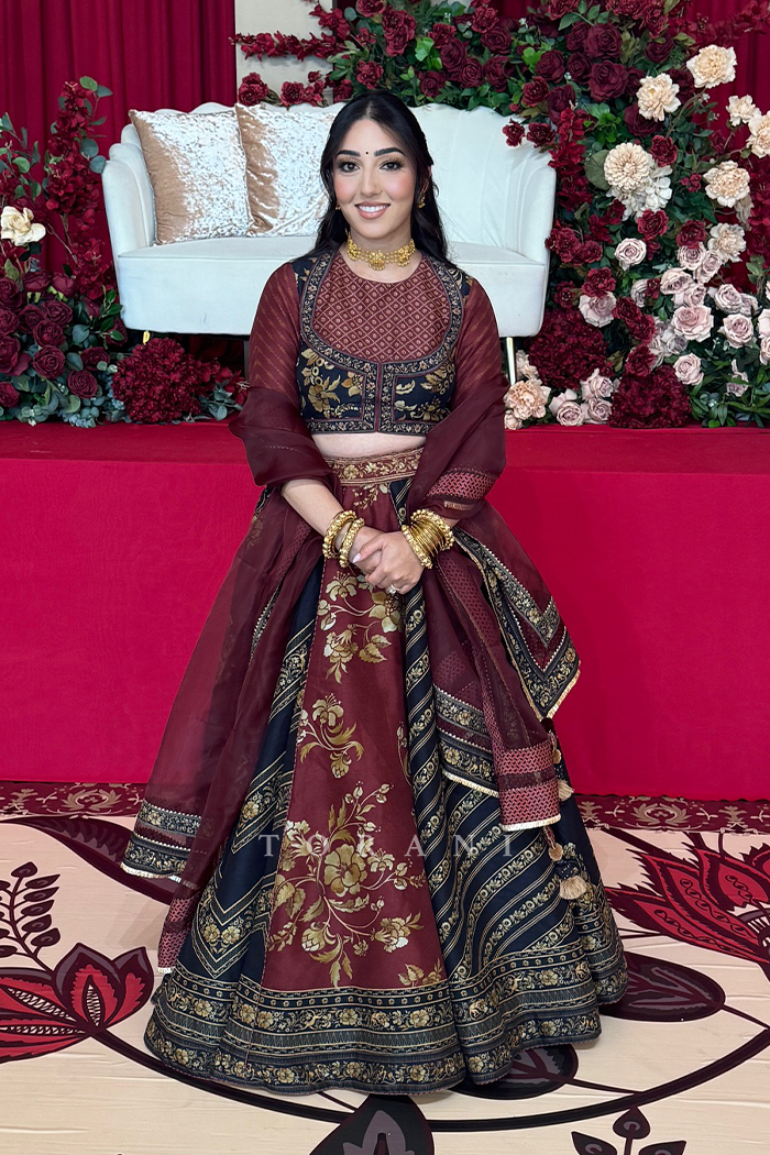 Komal Sangha in our Gulnar Khurshid Lehenga Set