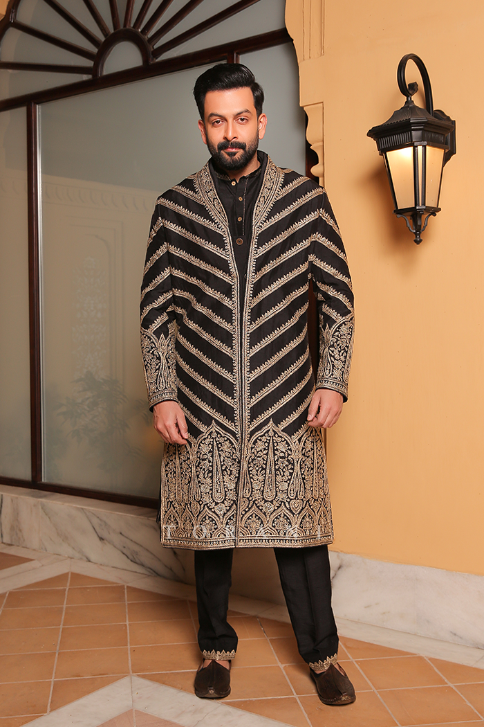 Prithviraj Sukumaran In Our Gulghast Farooq Sherwani Set