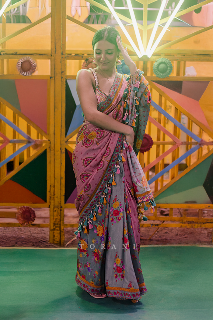 Disha in our Dil Ruba Arsia Azmat Saree Set