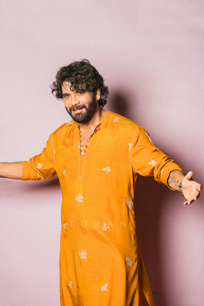 Akkineni Nagarjuna Rao In Our Narangi Afsal Kurta Set