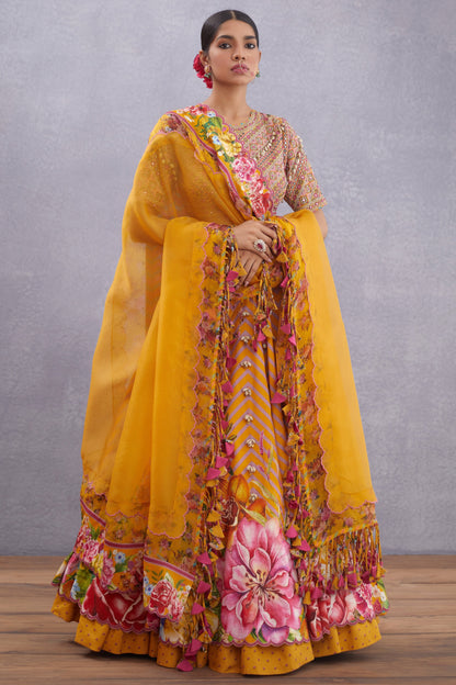 SALE - Sunehra Saadat Gul Lehenga  Set