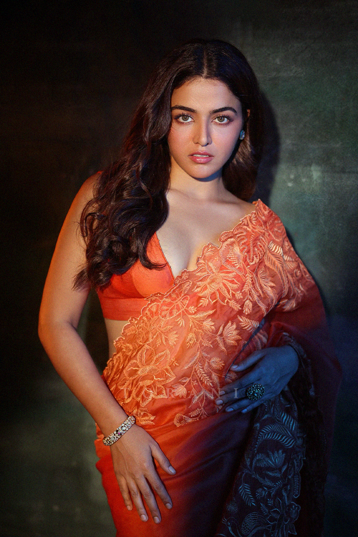 Wamiqa Gabbi in our Narangi Advika Saree Set