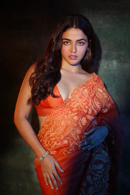 Wamiqa Gabbi in our Narangi Advika Saree Set