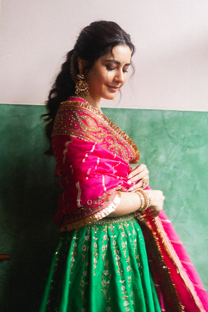 Raashi Khanna in our Mayuri Gulkhaira Srisa Lehenga Set