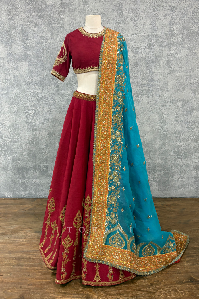 SALE - Saroja Shreeja Malka Lehenga Set