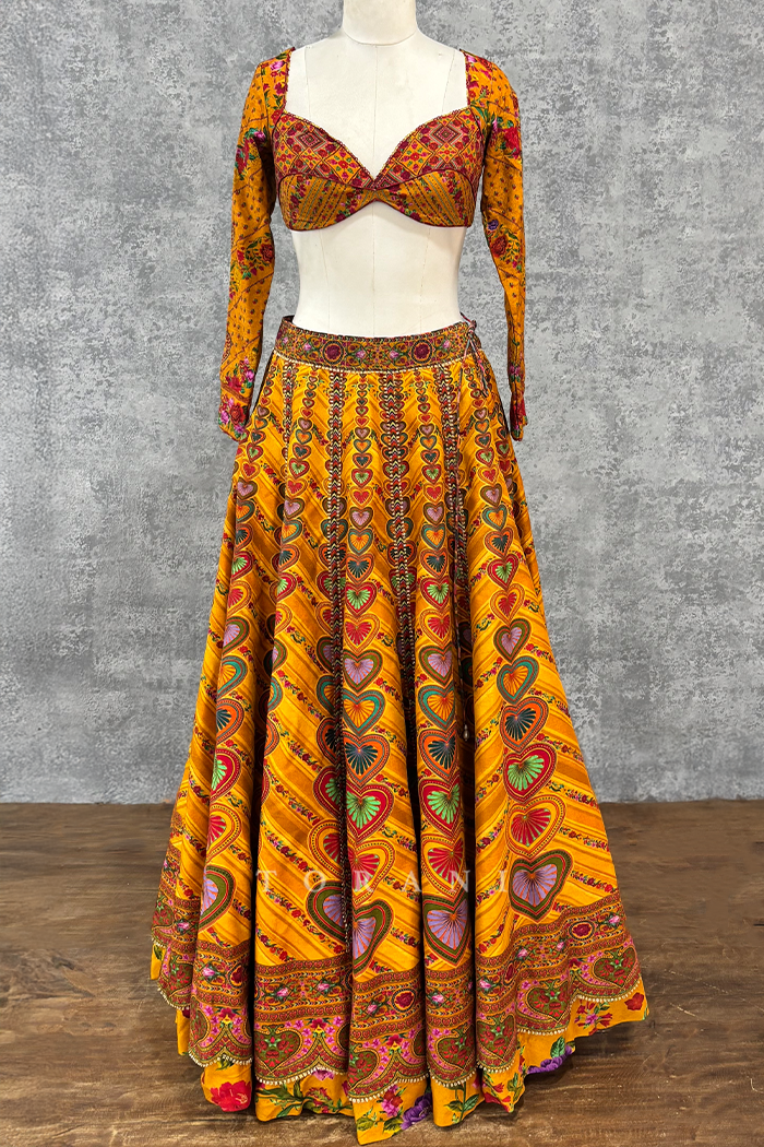 SALE - Dil Seher Uma Skirt &amp; Blouse